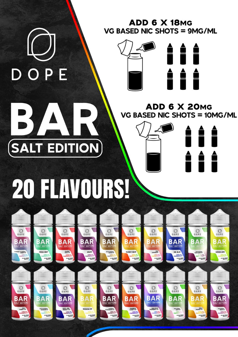 Dope Bar Salts 120ml Vapour Boutique Online